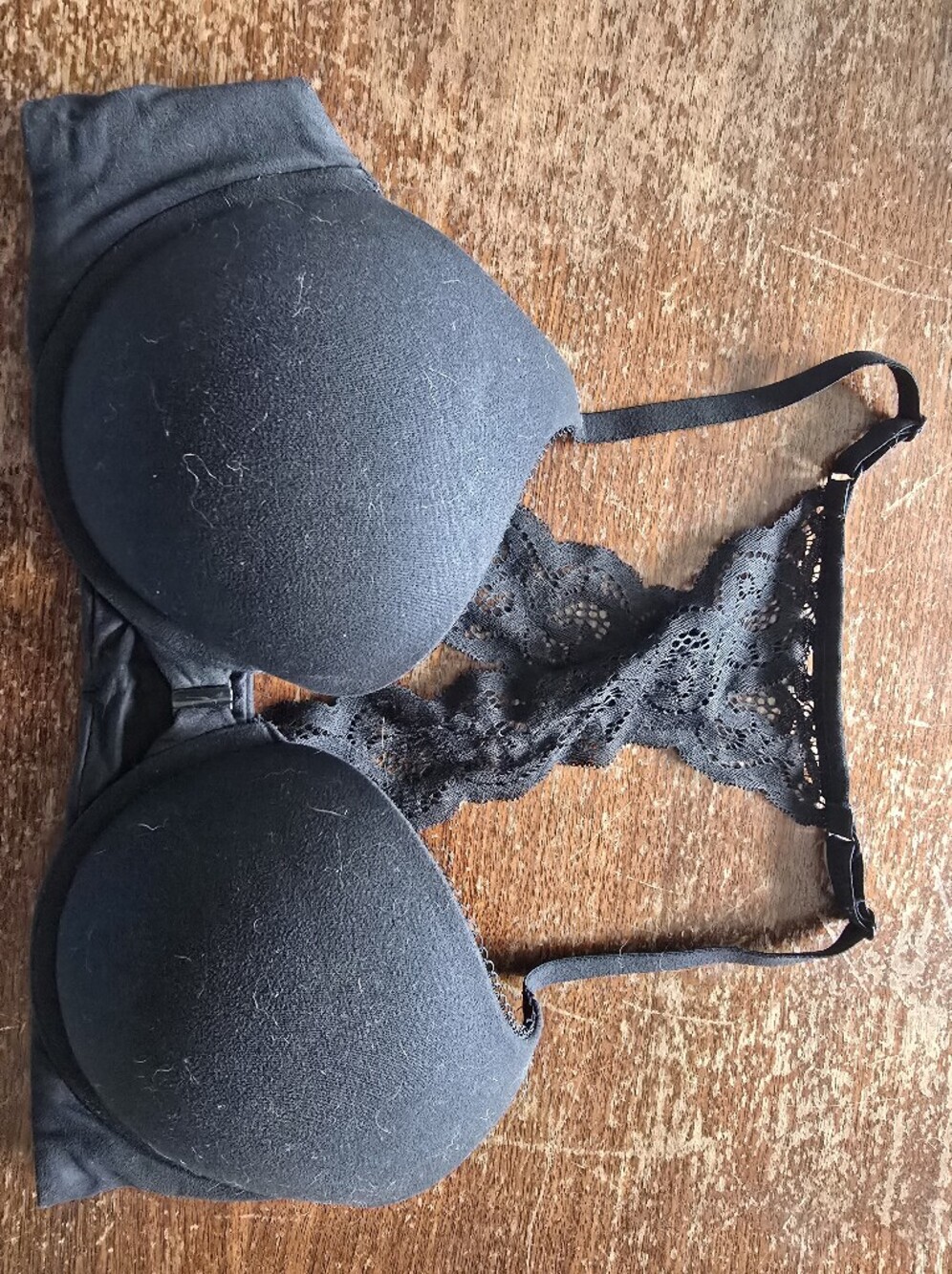 Victoria's Secret Black Lace Racerback Push-Up Bra